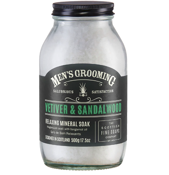 Vetiver & Sandlewood  Relaxing Mineral Soak 500g