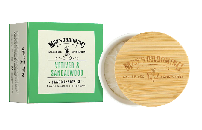 Vetiver & Sandlewood Shave Soap & Bowl Set 100g
