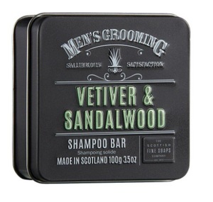 Vetiver & Sandlewood Shampoo Bar in a Tin