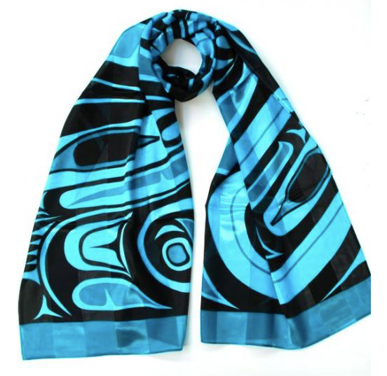 Scarf Wolf Turquoise Jim Charlie